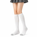 Chaussettes hautes 35-38 blanches à pointe grise style sportif