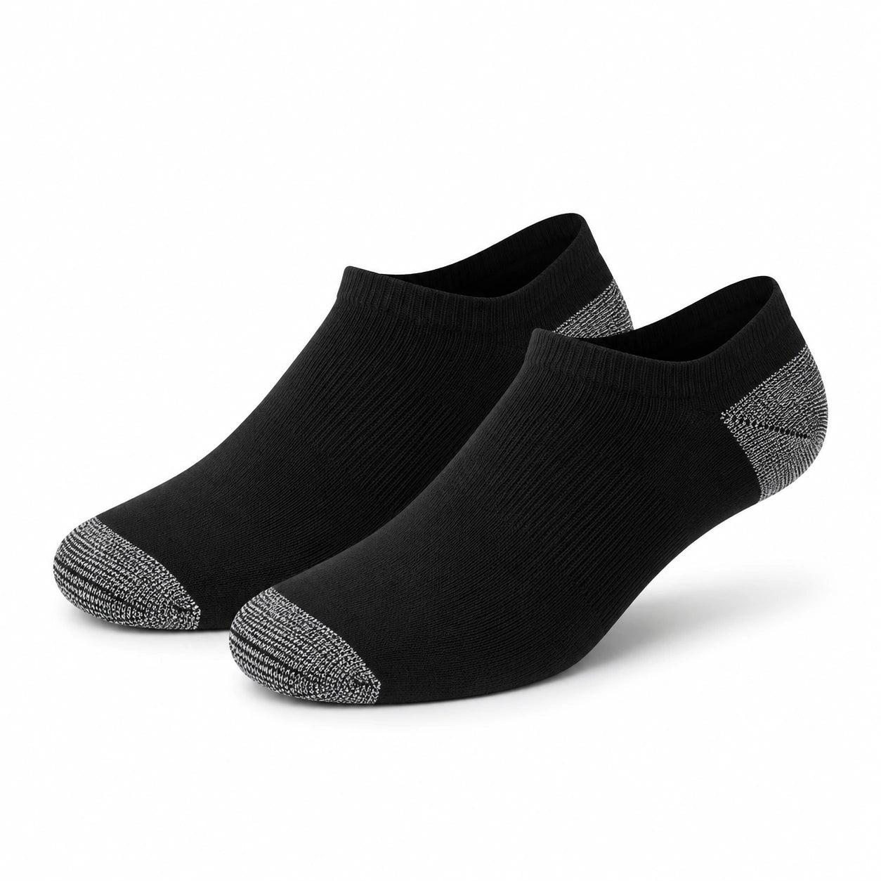 Chaussettes invisibles 35-38 en maille noire et grise pour usage quotidien