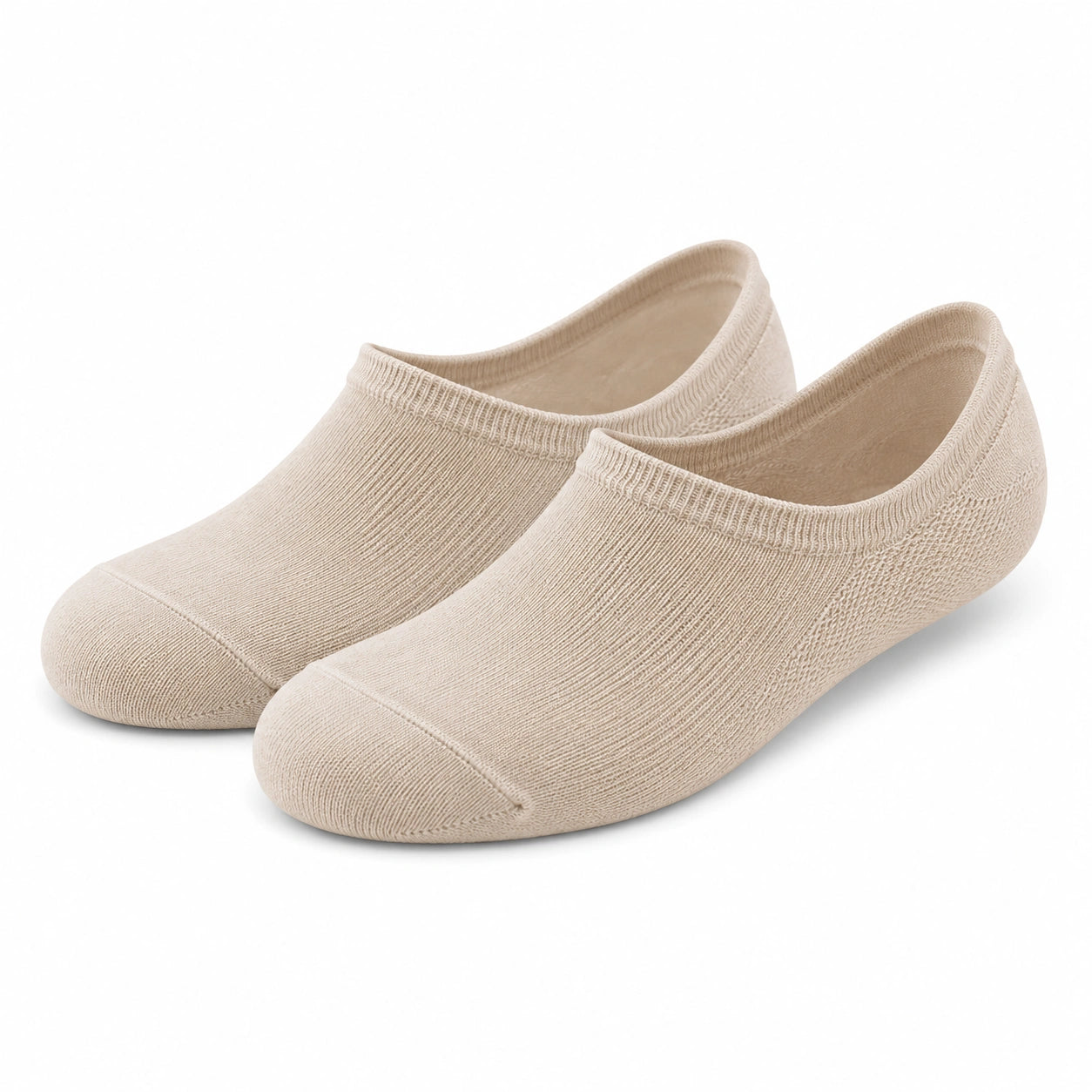 Chaussettes invisibles 39-42 en maille beige pour chaussures basses