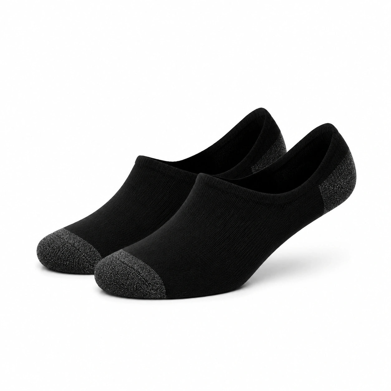 Chaussettes invisibles 43-46 en maille textile noires pour usage quotidien
